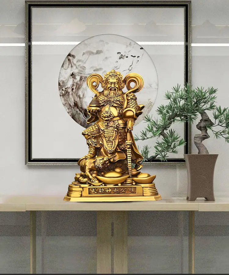 Feng Shui copper Zhao Gongming Statue detail 1