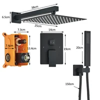 Concealed Shower System with 10 Inch Rain Shower and Handheld Spray Bathroom Luxury Rain Shower Faucet Set 2