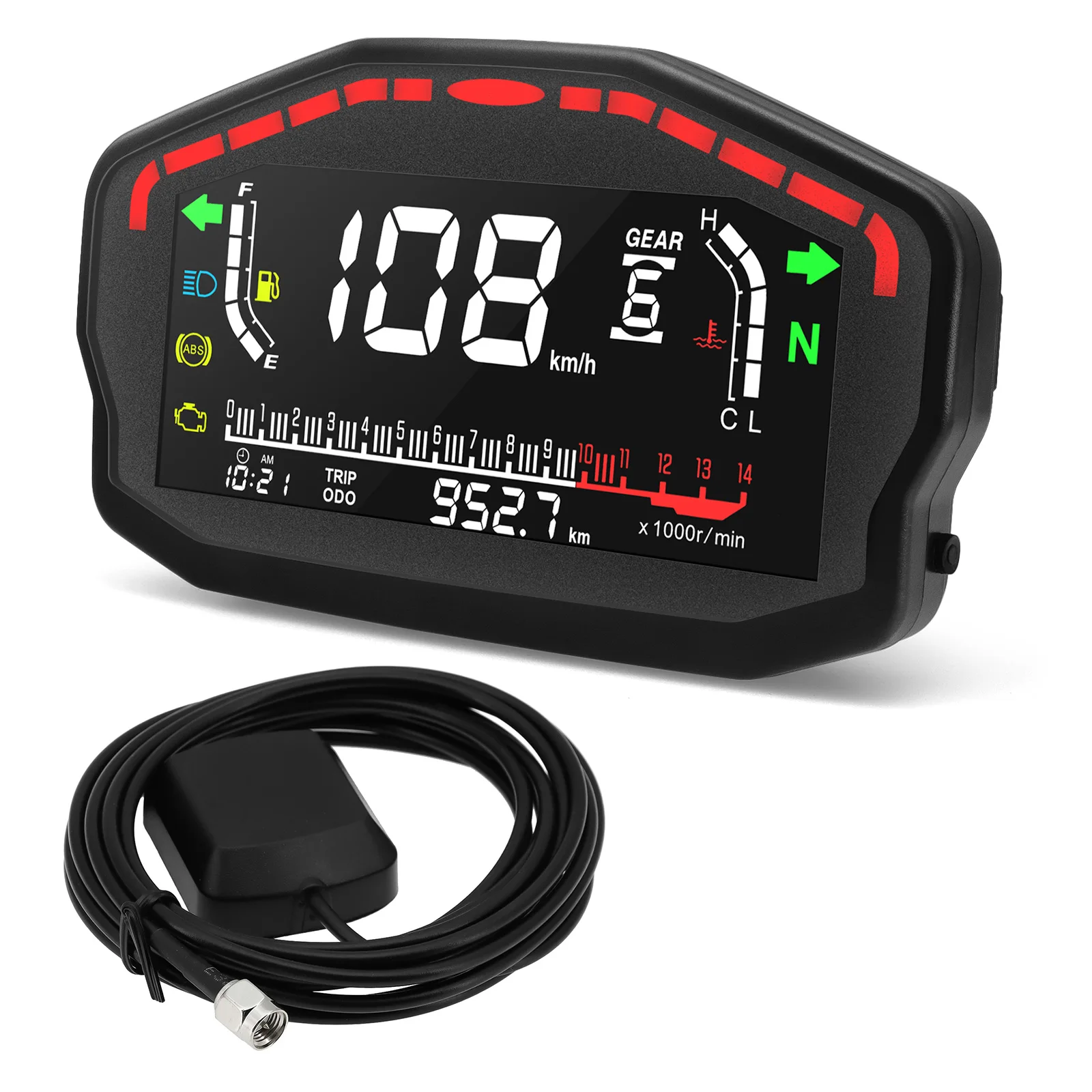 HD Universal U/min Motorrad Meter GPS Tacho Digital Kilometer