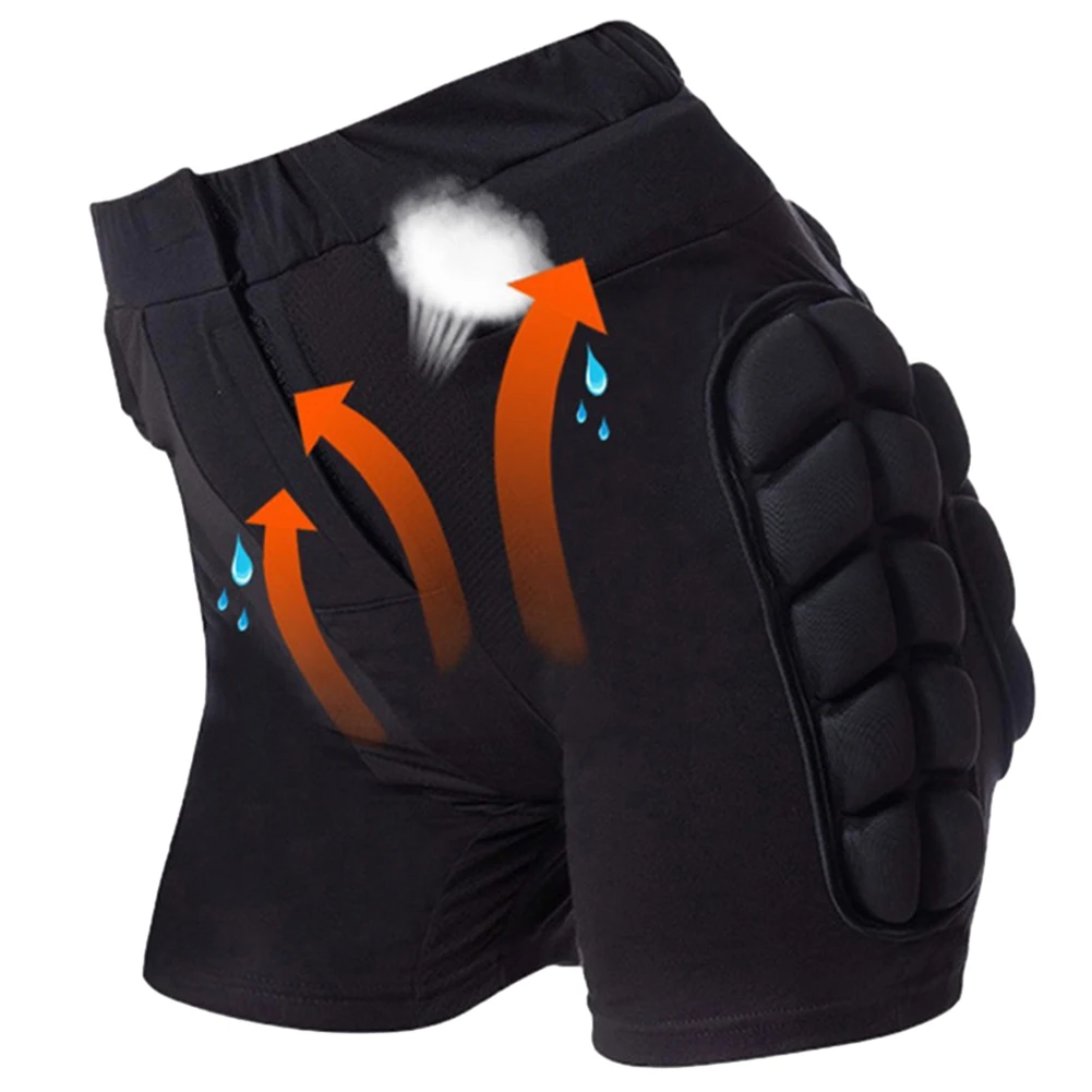 3D Protective Padded Shorts Breathable Winter Snowboarding Impact Shorts EVA Short Pants Protection for Hip Butt and Tailbone