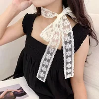 2024 Women Harajuku Cotton Scarves Y2k Black Grey Stripe Long Scarves 180cm Thin Long Decorative Neckerchief Fashion Streetwear - Image 6