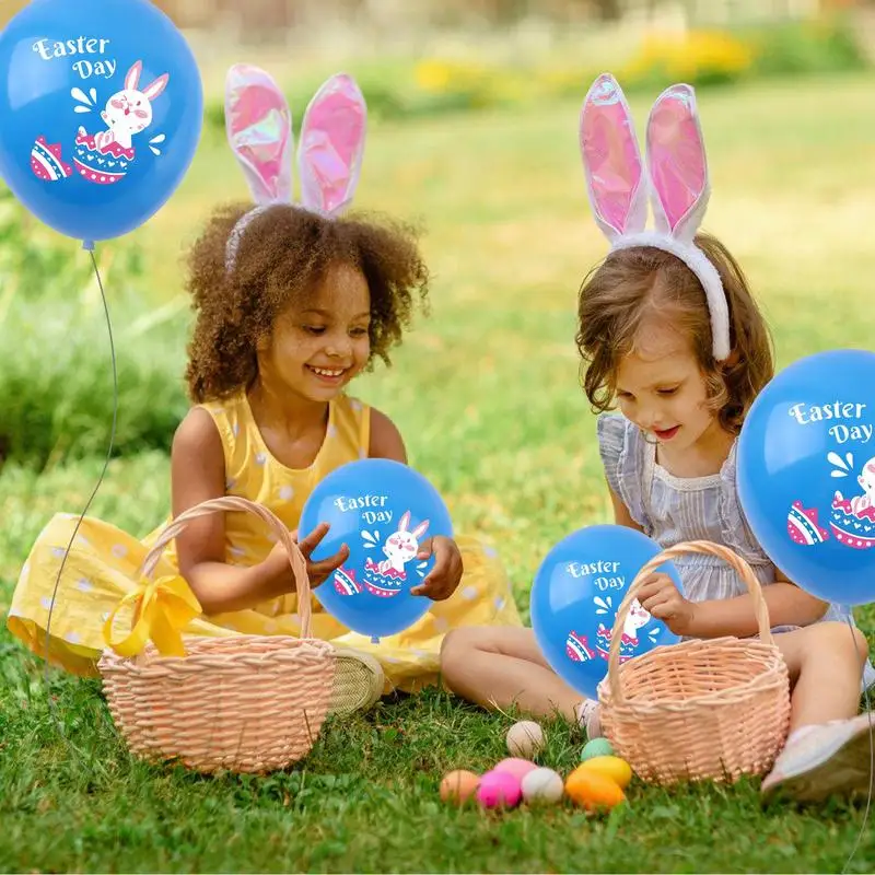 Happy Easter Balloons 100X Eggs Bunny Chick Balloon Happy Decor Themed Party Latex Party Supplies Decorations
