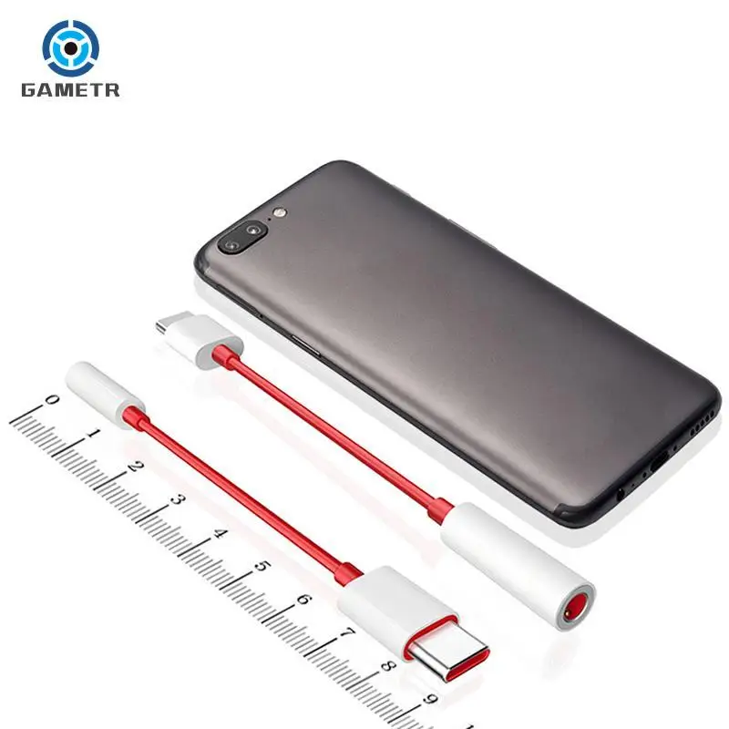 원플러스 안드로이드 휴대폰용 헤드폰 커넥터 어댑터, USB C 타입에서 3 5 mm 이어폰 잭 케이블 어댑터, 오디오 분배기, 1PC