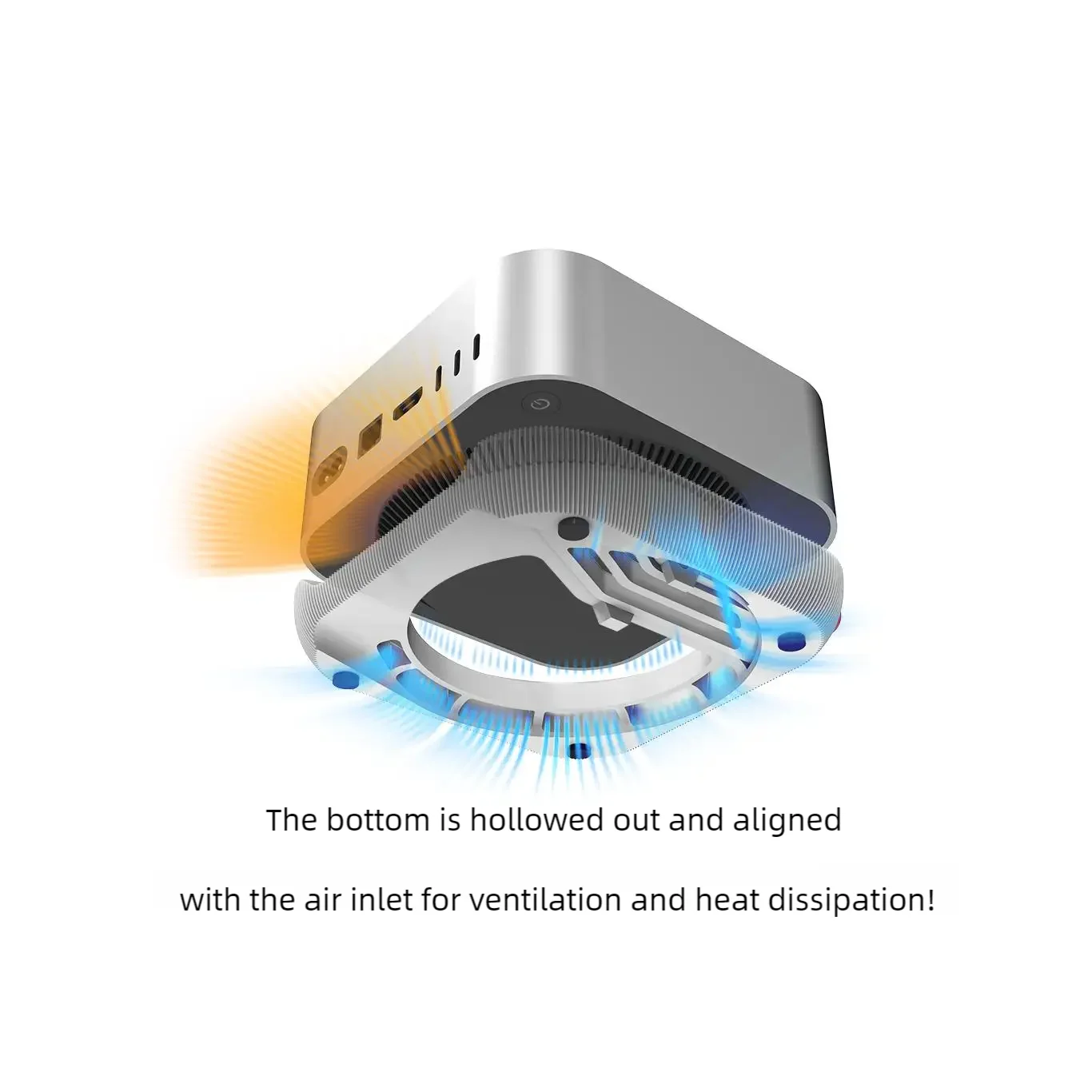 3D Printed Mac Mini M4 Desktop Stand with Integrated Power Button &ndash; Cute & Functional