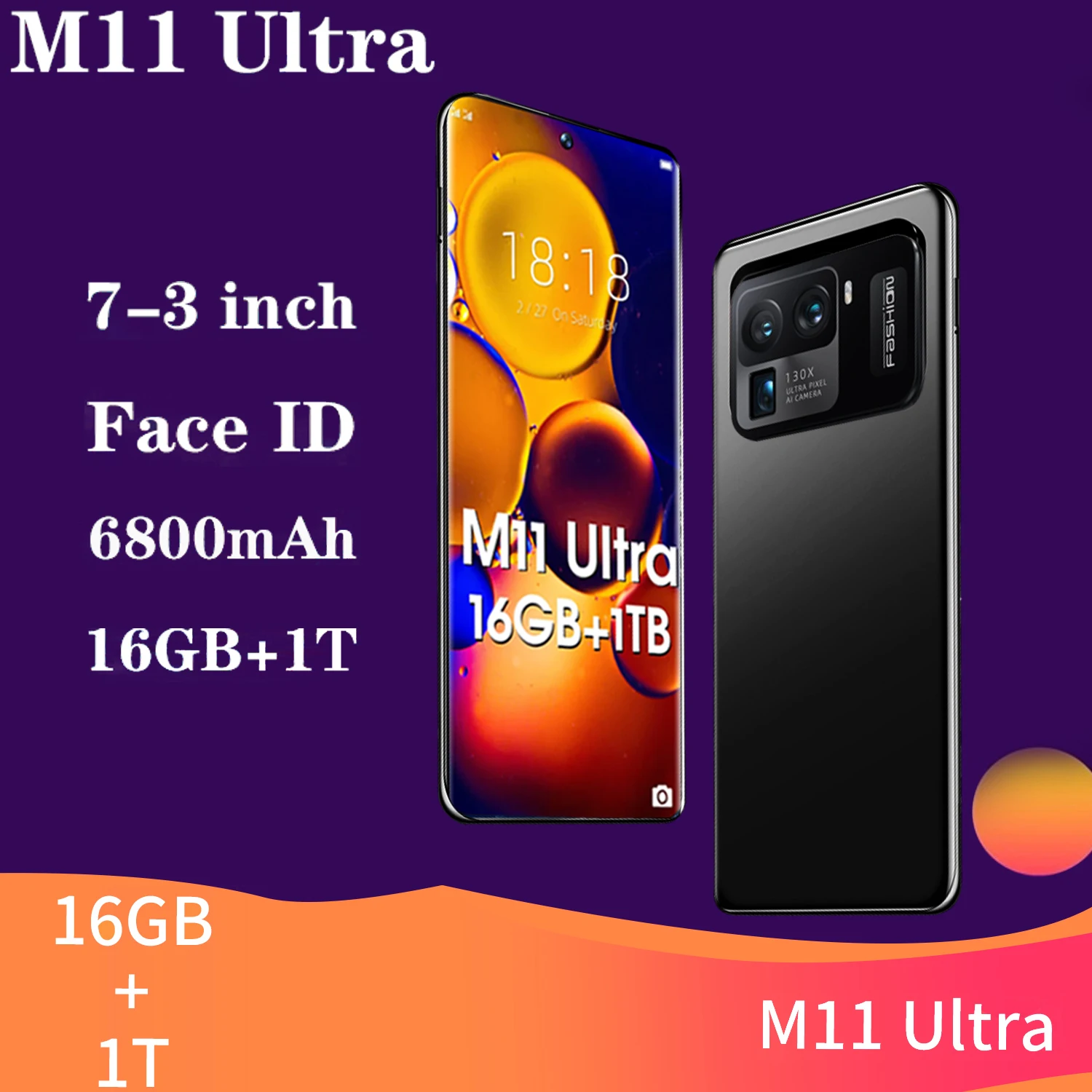 Смартфон глобальная версия M11 Ultra 7 3 дюйма 16 ГБ + ТБ Android разблокированный телефон с