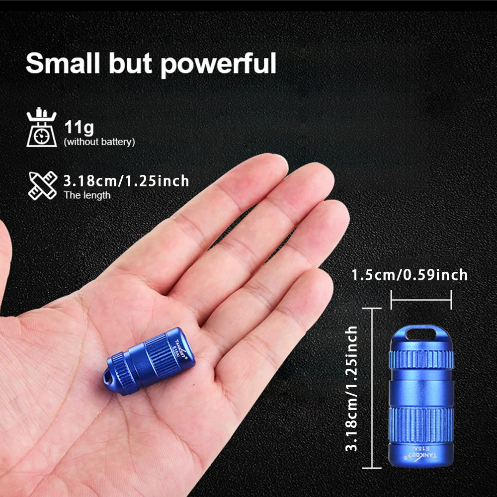 Mini Flashlight TANK007 E15 100LM LR44 Coin Cell Battery Pocket LED Light IPX7 Waterproof Portable Torch led flashlights mini led flashlight led torch light