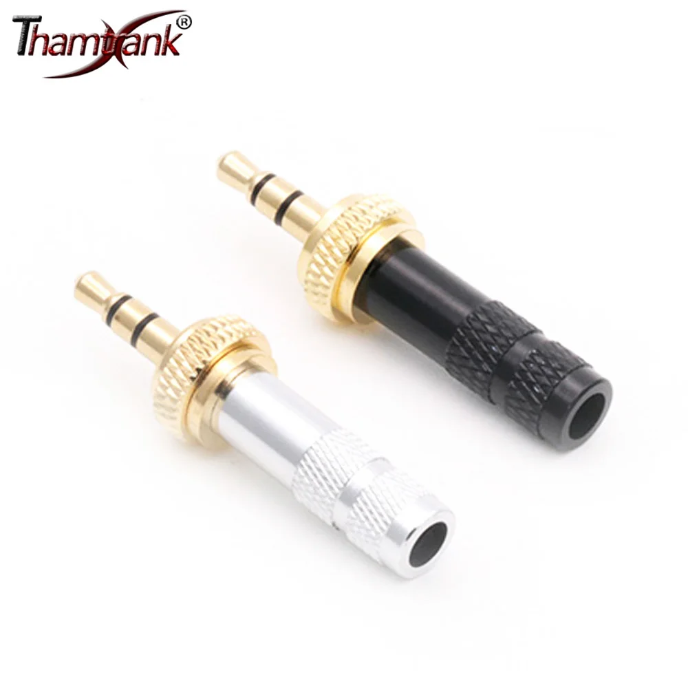 Mini Jack com Bloqueio de Parafuso para Fone de Ouvido Faça Você Mesmo Conector de Áudio de Solda Headconjunto Estéreo 35 mm Pólos 10 Pcs