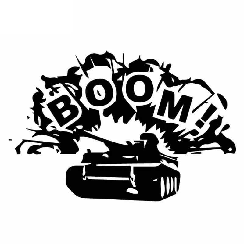 

Chariot Tank Explosion Decals High Quality Car Window Decoration Personality Pvc Waterproof Decals Black/white, 18cm*12cm