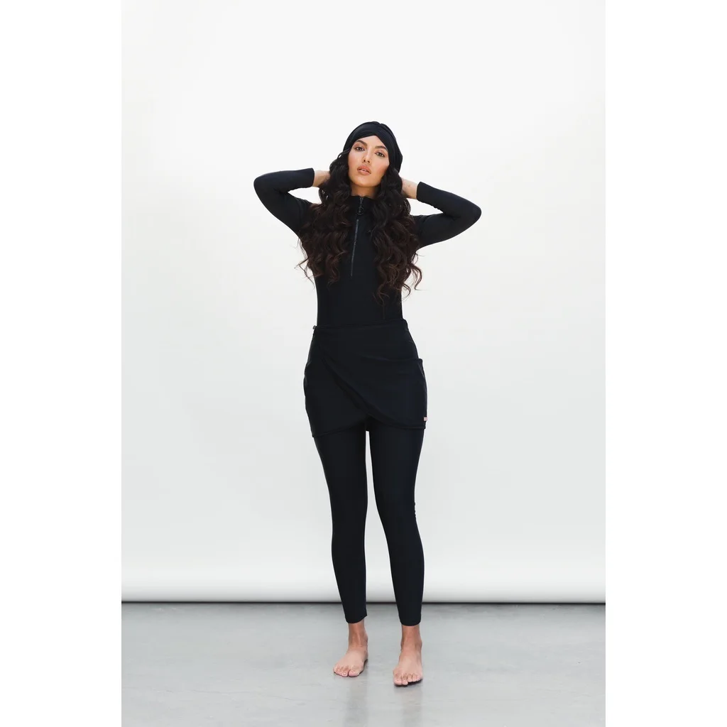 Muçulmana burquine maiô feminino natação manga longa Muçulmano modesto banho feminino hijab burkini maiô cover ups terno de natação hijabs para mulher islâmica manga longa natação