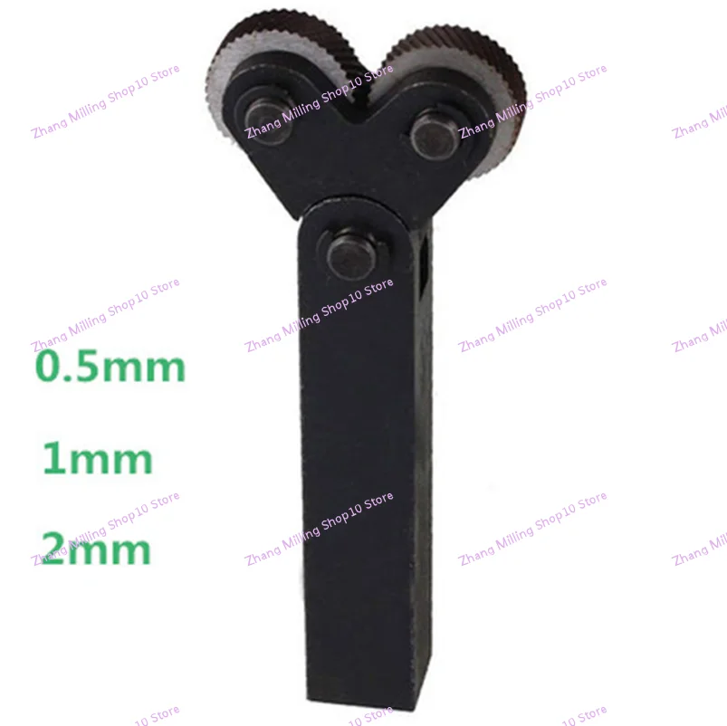7PCS Reticulated Knurling Knife 0.5mm 1.0mm 2.0mm Inner Hole With 1PC 18&times;20 Steel Lathe Tool Holder Hob