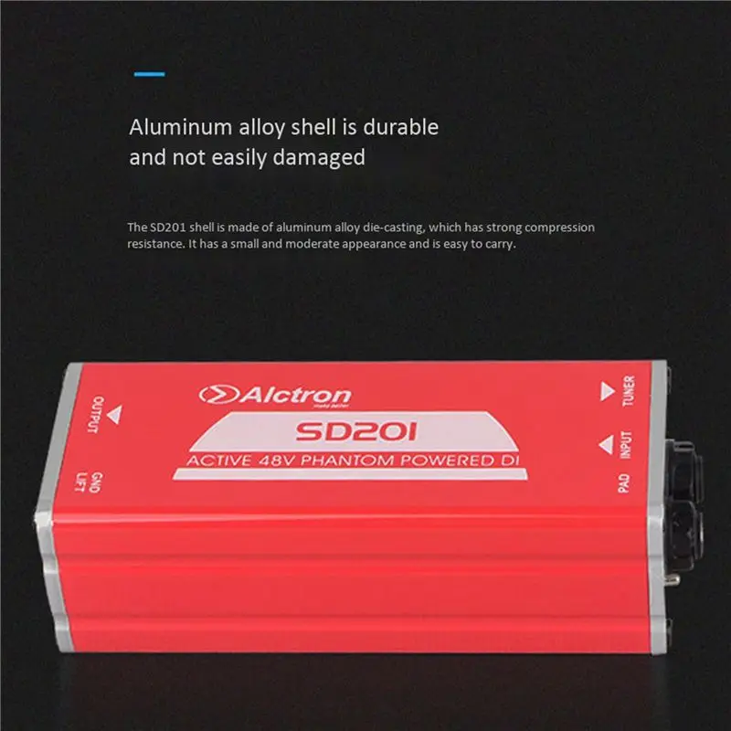 3X Alctron SD201 액티브 DI 박스 임피던스 변환 DIBOX 전문 무대 효과 직접 연결 박스