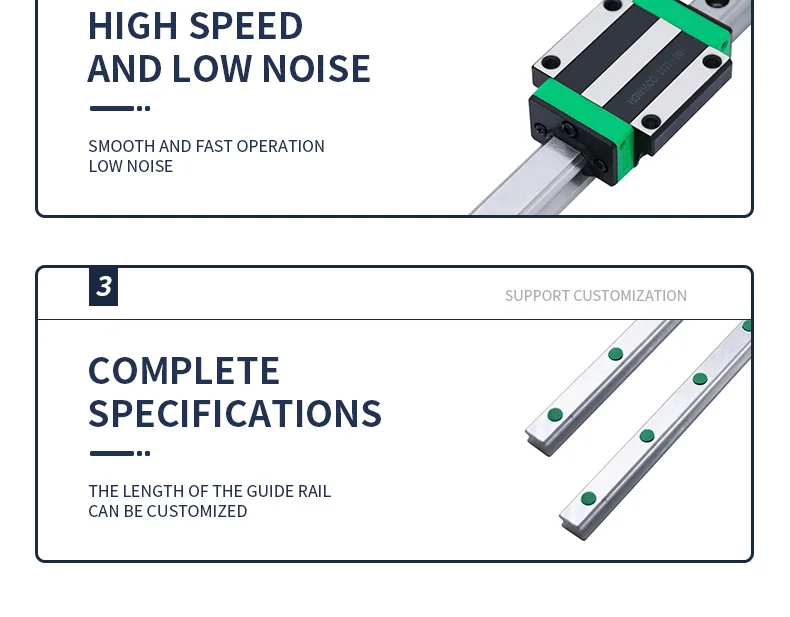 KYDCN 2pc HGR15 HGR20 Square Linear Guide Rail 100-950mm + 4pc HGH15CC HGH20CC For CNC Router Engraving
