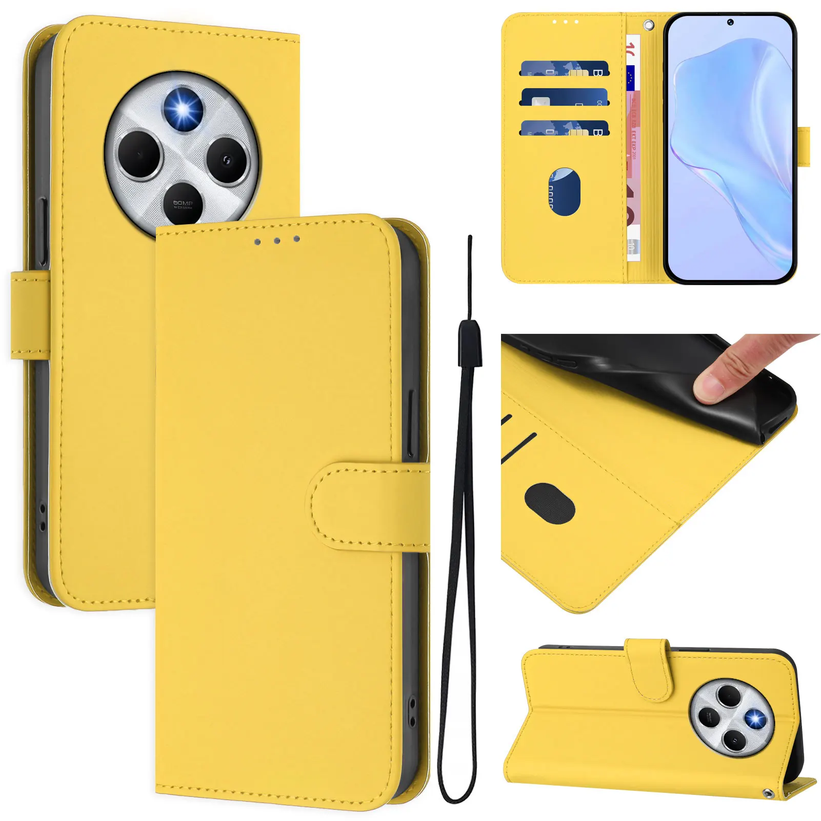 Retro Leather Flip Wallet Case - Card Holder Cover