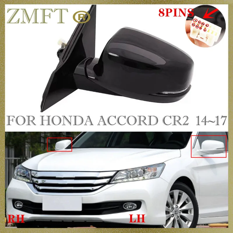 

Car Outer Side Rearview Mirror Assy For HONDA ACCORD 2014 2015 2016 2017 8PINS With LED Lamp Heated Auto Folding