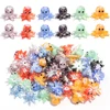 1Pcs/Lot 23x15mm Cute Mini Octopus Murano Glass Pendant Aquarium Decor Marine Animal Statue Ornaments DIY Crafts Making Accesso 1