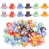 1Pcs/Lot 23x15mm Cute Mini Octopus Murano Glass Pendant Aquarium Decor Marine Animal Statue Ornaments DIY Crafts Making Accesso 1