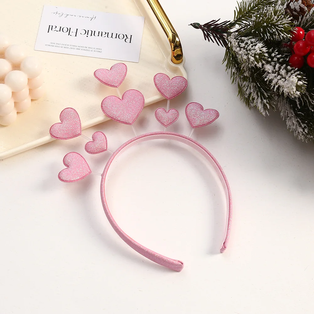 1pc Heart Shape Headband Valentine's Day Love Hair Bands Headdress Wedding Holiday Party Fashion Hair Hoops For Women Girls
