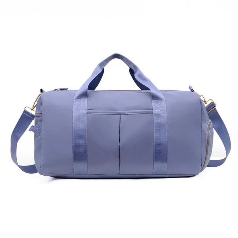 

2022 Hot Men Women Outdoor Waterproof Nylon Sports Bags Fitness Travel Handbag Yoga Mat Sport Bag with shoes Compartment