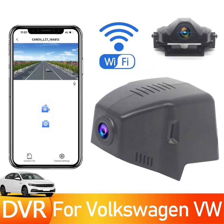 

Easy to install UHD 2160P Dash Cam For Volkswagen VW Tiguan 2 II 2er mk2 Passat B8 CC Touran Tayron Caddy Golf Dual Lens Car Dvr