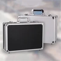 30x17x8cm Aluminum Tool Box with Sponge Lining Handheld Impact Resistant Tool Case Portable Instrument Box Storage Case 1