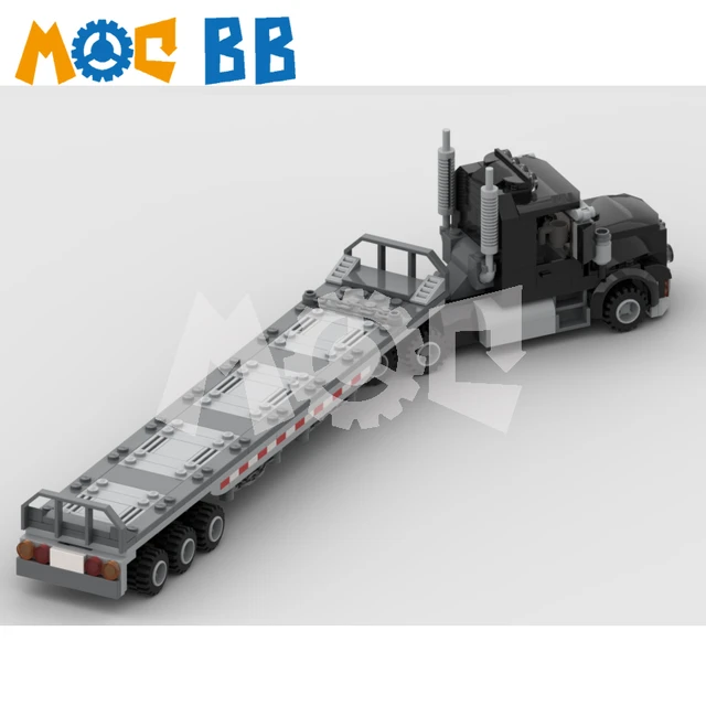 Trailer Building Block Model | Lego Trucks Trailer Truck | Building Block Moc Aliexpress
