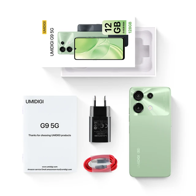 Uacity-IGI G9, Android 14,UNISOC T765,Octa Core, empreinte digitale latérale, 50MP, 6 Go + 128 Go, 5G,5000mAh, écran goutte d'eau 6.75 ", version globale 6