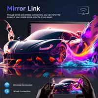 Système multimédia intelligent pour voiture Podofo 10 pouces, lecteur de voiture sans fil CarPlay, système intelligent pour voiture, lecture de vidéos YouTube, lien miroir, FM RDS 2-Din 3