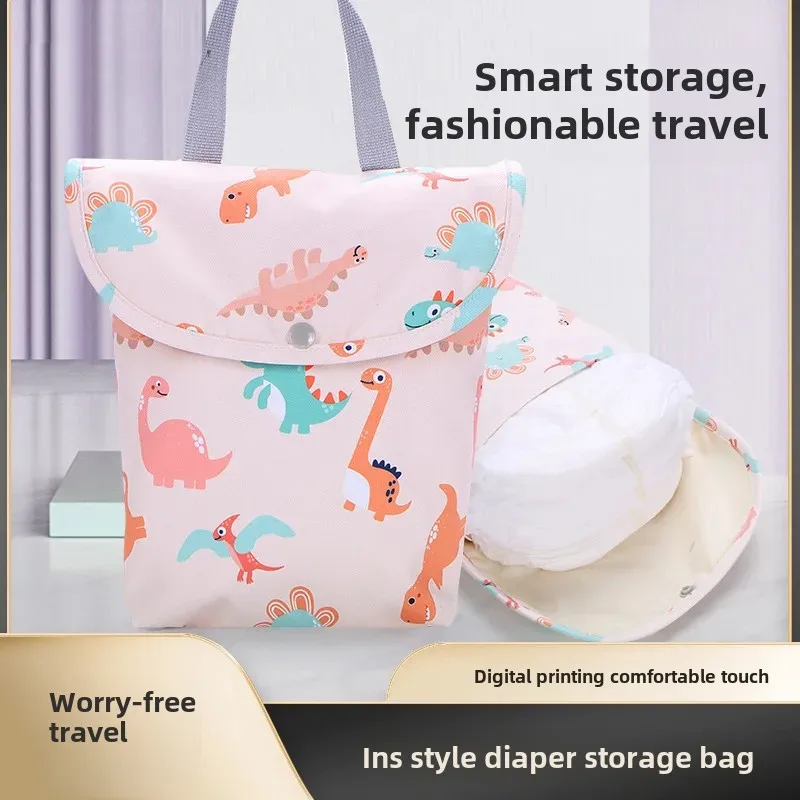 Borsa da viaggio per pannolini per bambini per adulti ABDL modello simpatico cartone animato impermeabile portatile Borsa da viaggio per esterni - immagine 3