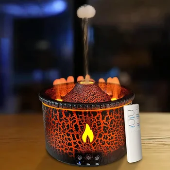 Volcanic Flame Humidifiers Air Aroma Diffuser Essential Oils Humidifiers Portable Smoke Ring Night Light Lamp Fragrance 1
