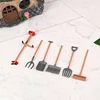 1Set Dollhouse Miniature Vintage Simulation Farm Tools Assembled Cart Agricultural Vehicle Model Garden Farming Tools DIY Decor 3