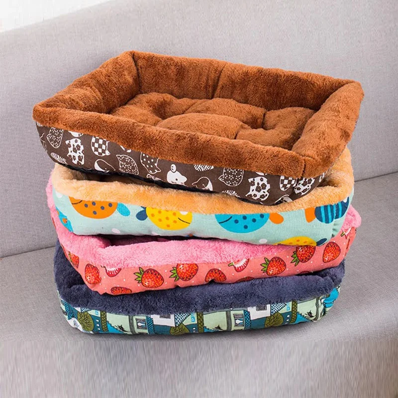 Soft Pet Bed Flannel Thickened Pet Fleece Dog House Soft Fleece Nest Dogs Baskets Mat Puppy Kennel For Cat Breathable Pets Bed pet bed pet bed mat dog kennel mat