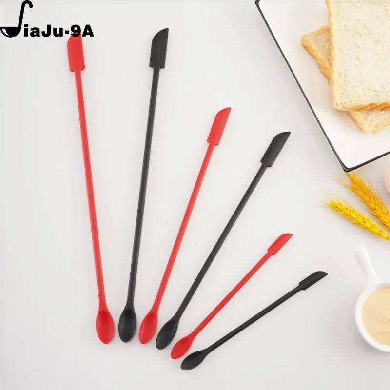 Silicone Mini Spatula Set Lengthened Cosmetic Bottle Jam Double-head Scraper Kitchen Cake Baking Tool Accessories silicone spatula silicone scraper cake spatula kitchen spatula silicone cookware