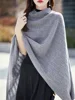 Women Cashmere Wrap Shawl Cardigan Autumn Winter Grace Basic 100% Merino Wool Knitwear Cable Knitting Cashmere Sweater Tops 2