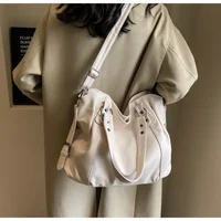 Femme Hobo sac à main grande capacité sacs à bandoulière grand style sac fourre-tout dames en cuir souple Hobos sacs de messager femmes Сумочки 3
