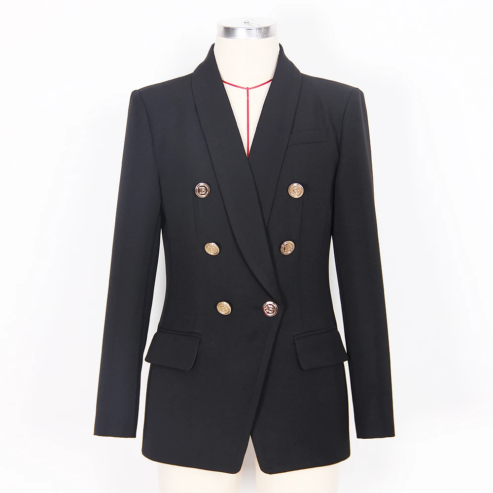 

Office Lady Women's Spring and Autumn New High Quality Suit Classic Collar Suit Tops Tailored Coats