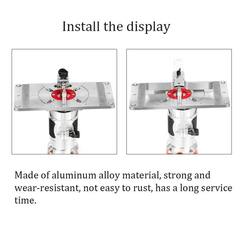 Router Table Insert Plate Aluminum Alloy Trimming Machine with Clear Scale Engraving Flip Board ​for Woodworking wood pellet machine