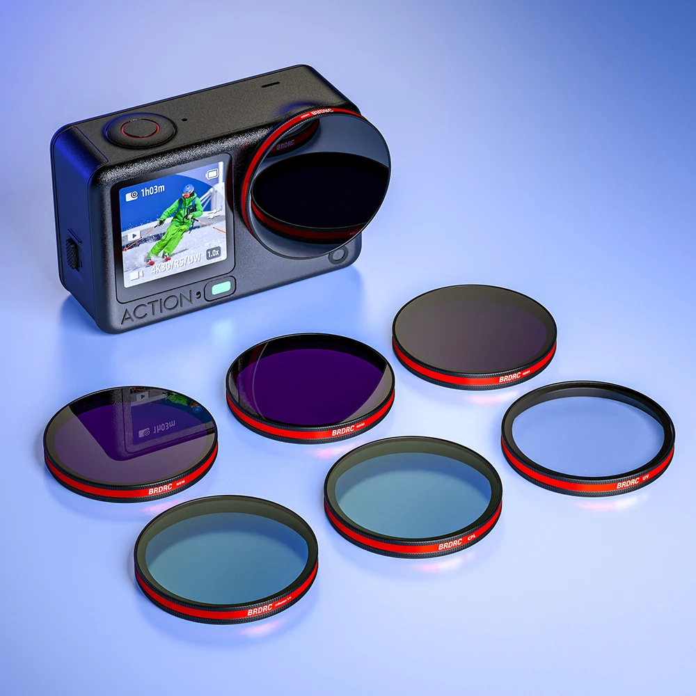 Objektivfilter für Actionkameras CPL ND UV 3er-Set