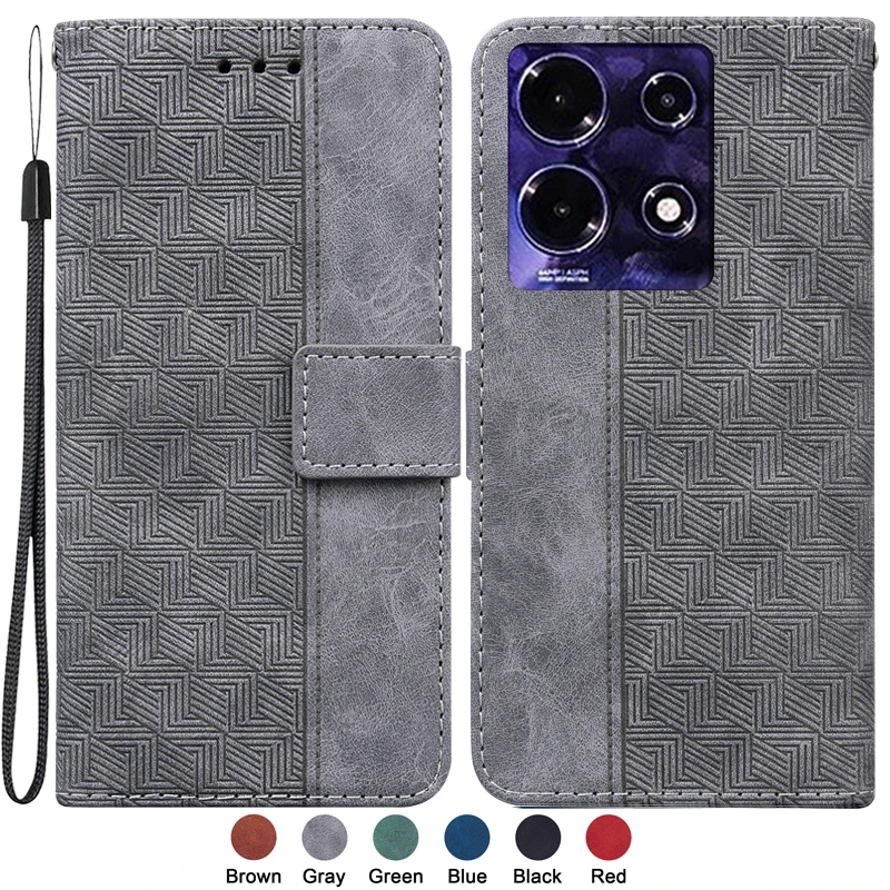 Per Infinix Note 30 5G 6.78 "Custodia Per Capa Infinix Note 30 Note30 5G Custodie Fashion Magnetic Geometric Textile Wallet Book Cover