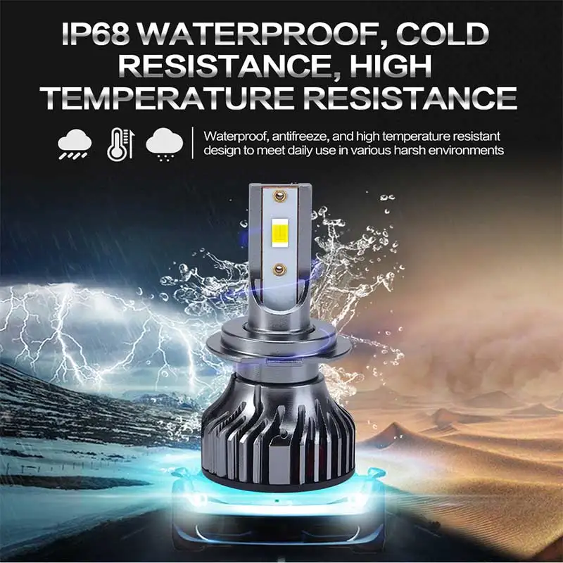 2pcs Carshark Turbo H7 Led Headlights Csp H1 H4 H8 H9 H11 Bulbs Kits hb3 Hb4 Hir2 Car Lamp 6000K 4300K 9005 9006 9012 Fog Lights led lights led bulbs led headlights led car lights led car headlights car headlamps