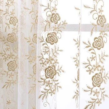 장미 거즈 커튼 및 창문 스크린, 가볍고 고급스럽고 절묘한 자수 상품 이미지