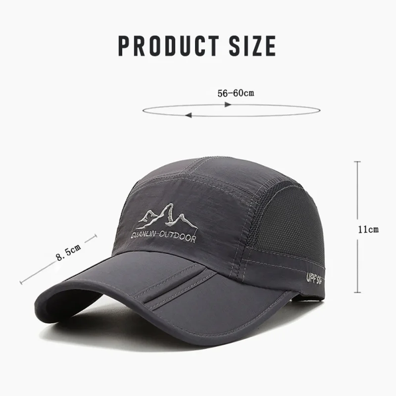 Quick-drying Mesh Baseball Cap UV Protection Convenient Men Women Outdoor Running Camping Breathable Tennis Hat