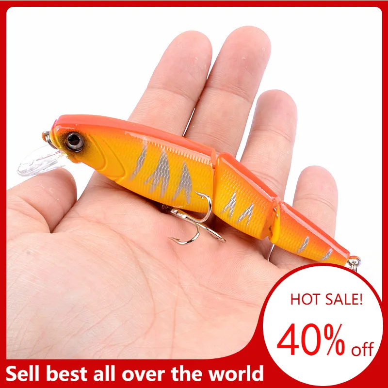 

Multi Segments Wobblers Minnow Fishing Lures Artificial Jointed Bait Crankbait 105mm 15g For Fishing Black Bass Pike Carp Tackle