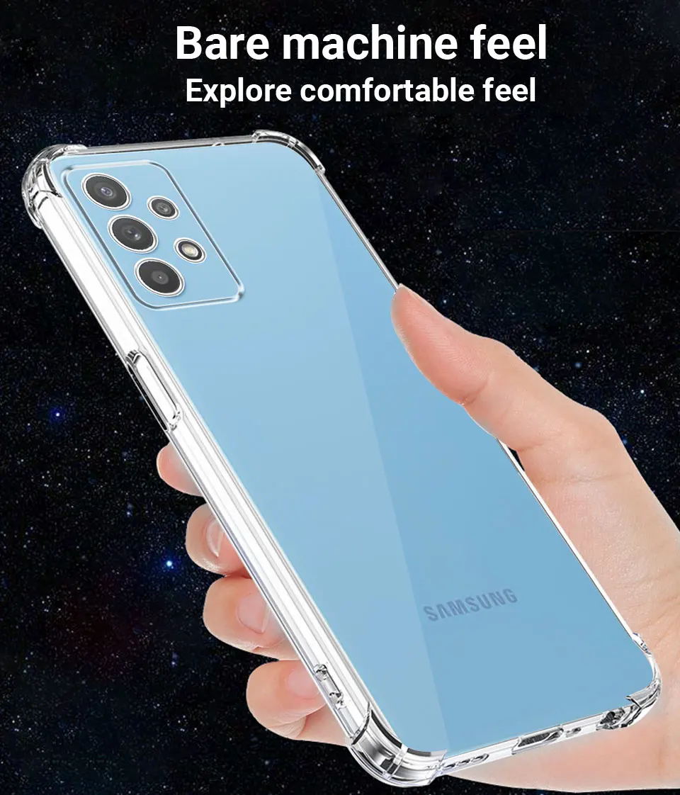 Luxuriöse klare stoßfeste Hülle für Samsung Galaxy A53 A33 A13 A73 A23 5G A31 A51 A71 A52S A72 A22 A32 A12 Silikon Soft Cover – Detail 4