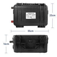 Batterie Lifepo4 12V 100Ah 200Ah pour moteur de bateau, hélice, camping-car, pêche, solaire + chargeur 10A étanche 3