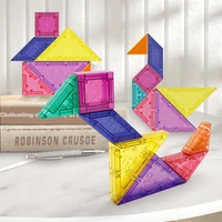 1Set Creative Children 3D Magnetic Tangram Toys Baby Early Learning Funny DIY Puzzle Block Toys Kids Fun Holiday Birthday Gifts 1