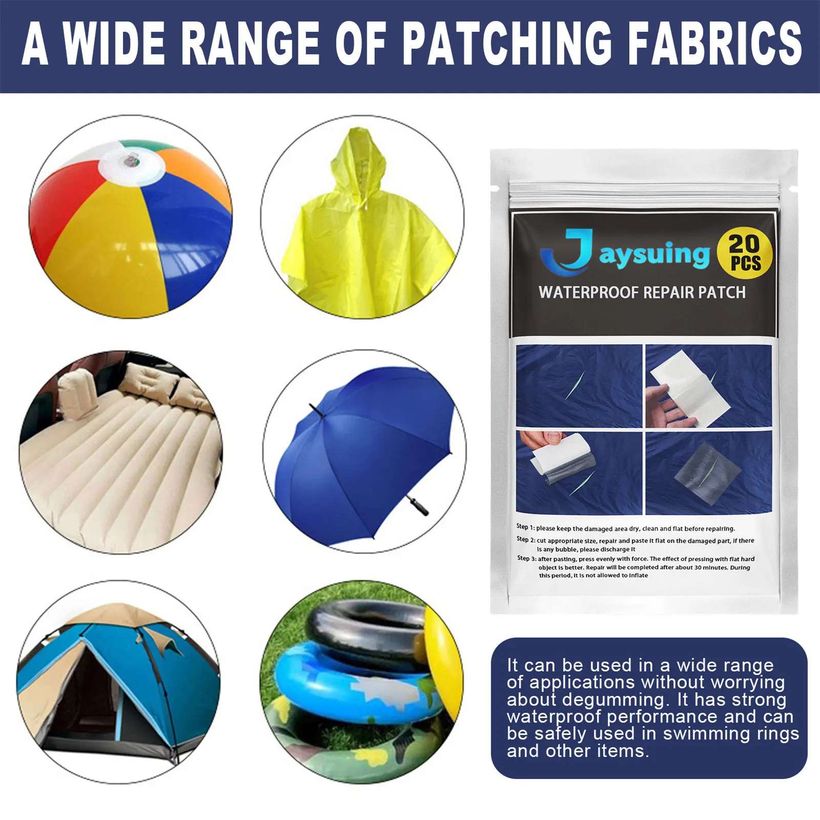 Fabric And Vinyl Repair Tape Waterproof Tent Repair Tapes Tenacious