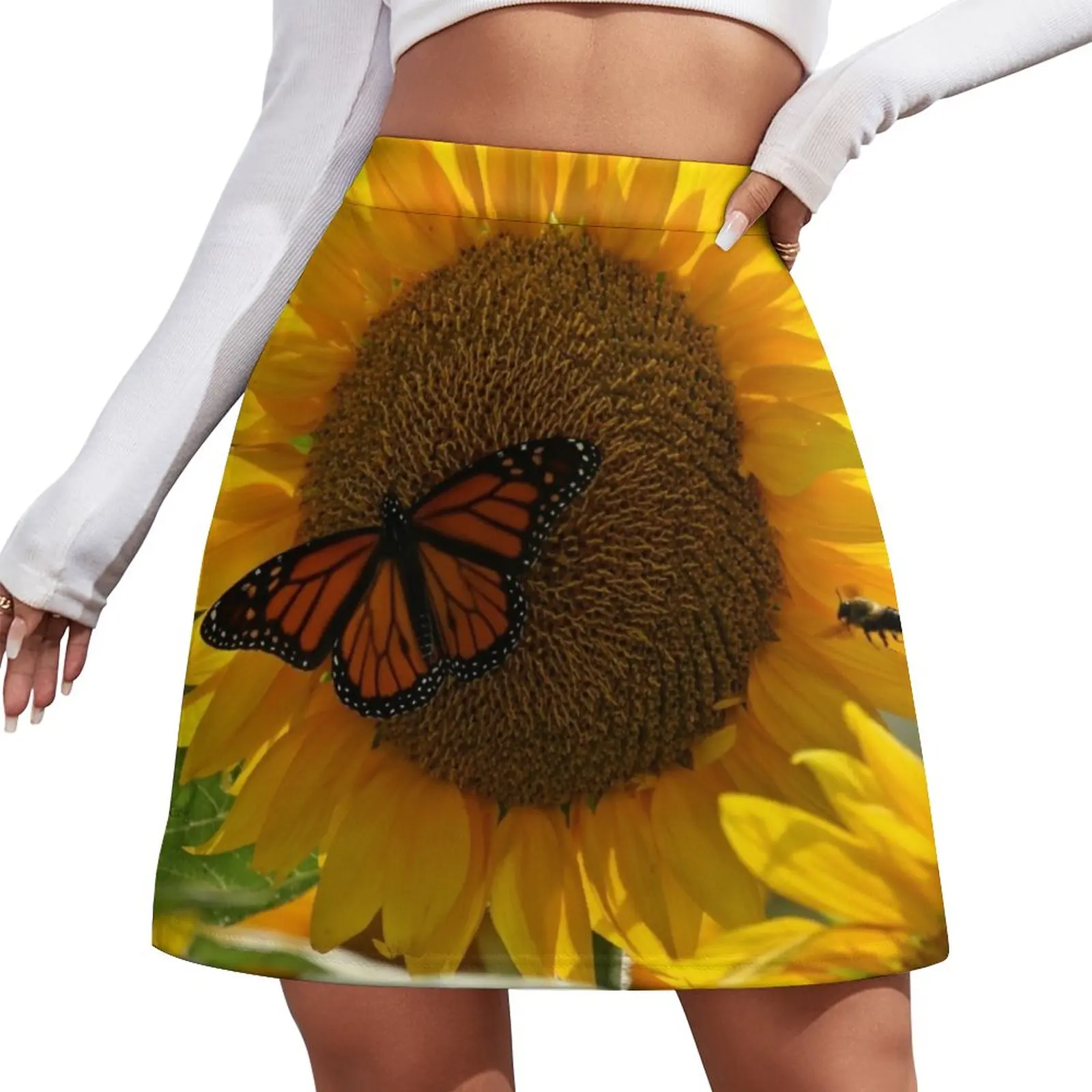 The butterfly the bee and the sunflower Mini Skirt mini skirt Miniskirt woman skirts women summer 2023 fairy grunge