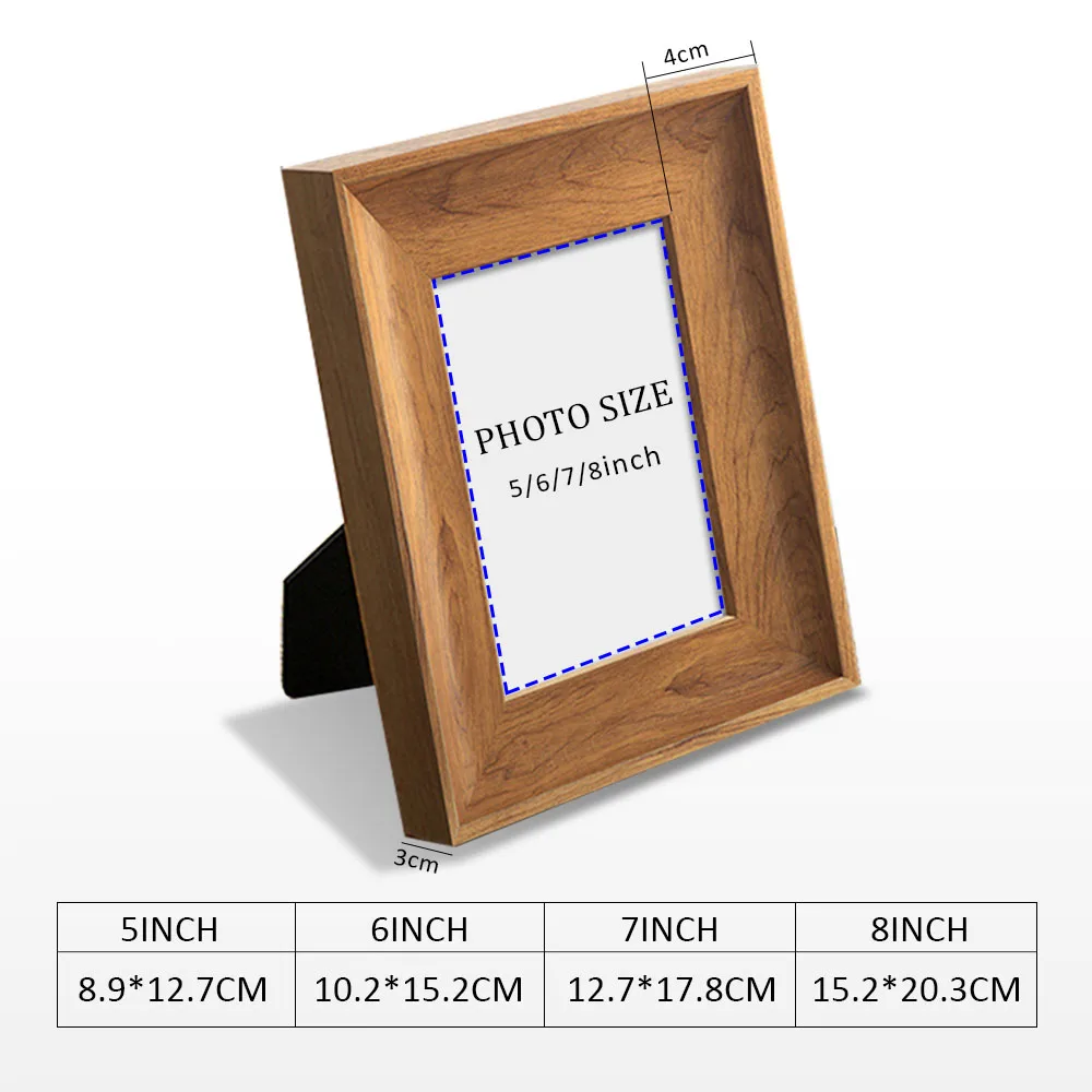 Picture Frame 5 inch 6 inch 7 8 10 Wall-mounted Retro Photo Frame Set Up Home Wall Decoration Desktop Ornamen photo frame wood photo frame wood picture frame