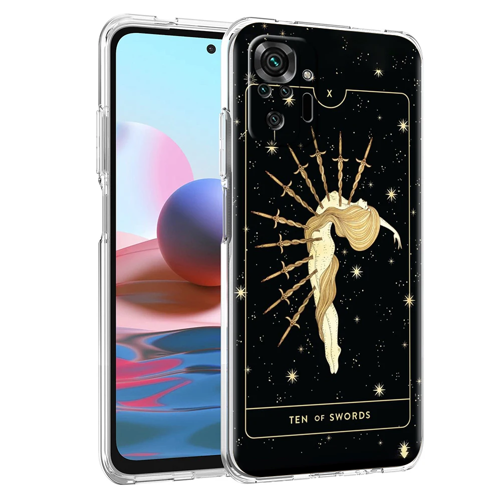 Hexen Mond Tarot Mystery Totem Handy hülle Abdeckung für Redmi Note 10 11 12 7 8 8t 9 k40 Gaming 9a 9c Pro plus transparente Hülle – Detail 2