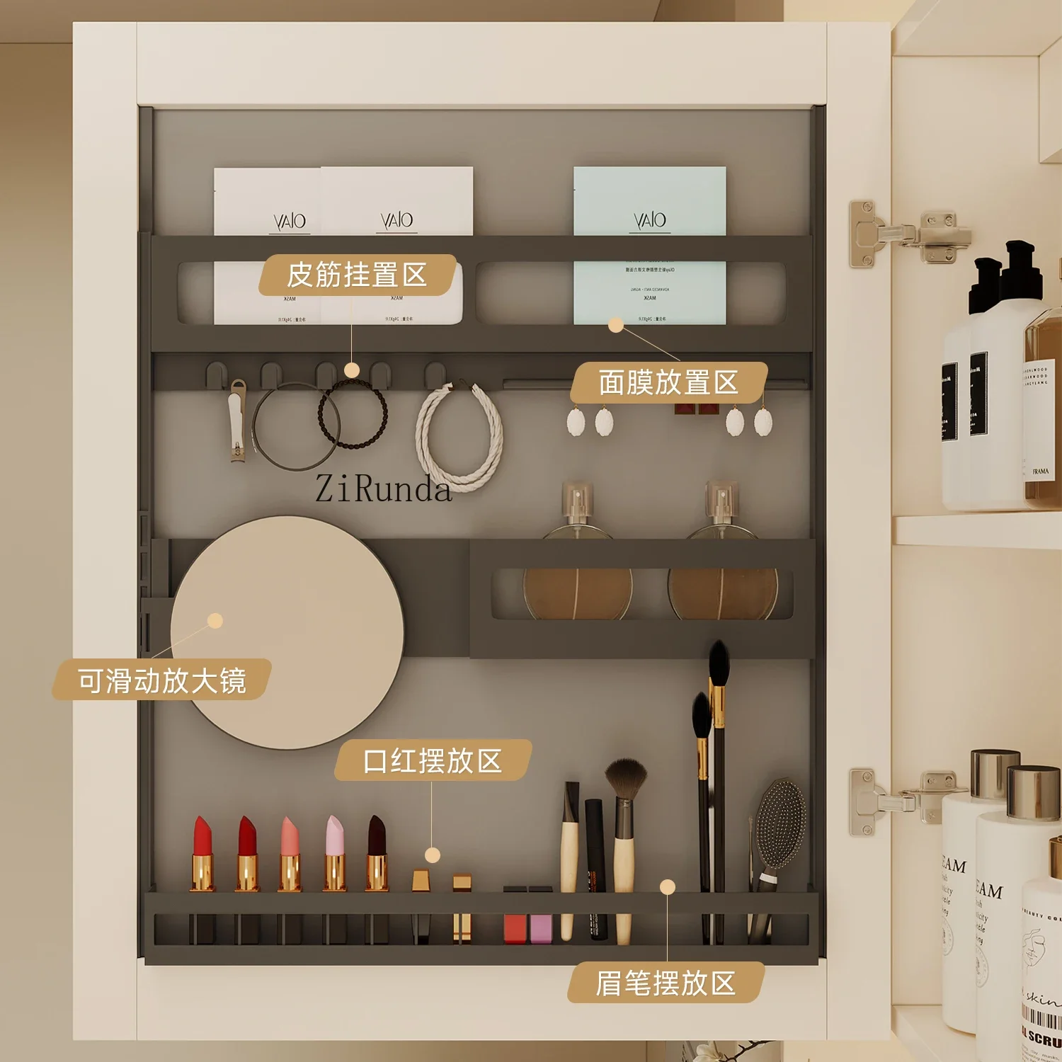 Cream wind oak paint bathroom cabinet ceramic integrated basin toilet hand washbasin combination